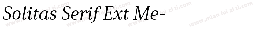 Solitas Serif Ext Me字体转换